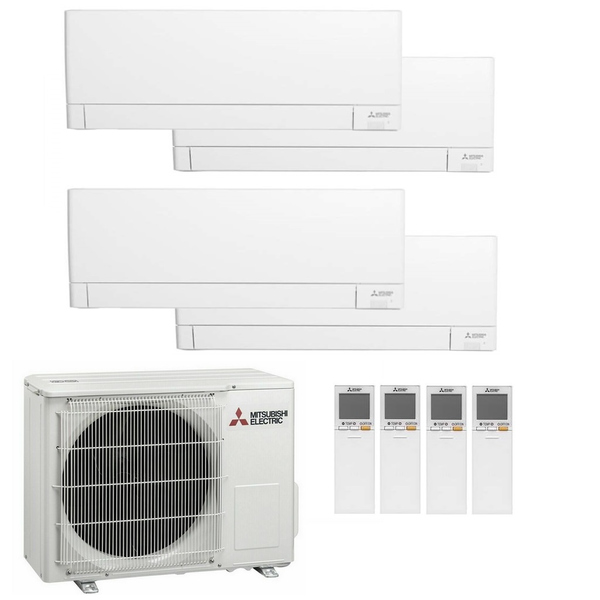 Mitsubishi MultiSplit wall-mounted appliances Standard 3x MSZ-AY25 + MSZ-AY50 + MXZ-4F80 | 3x 2.5 kW + 5 kW - White