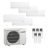 Mitsubishi MultiSplit-wandunits standaard 3x MSZ-AY25 + 2x MSZ-AY35 + MXZ-5F102 | 3x 2,5 kW + 2x 3,5 kW - Wit