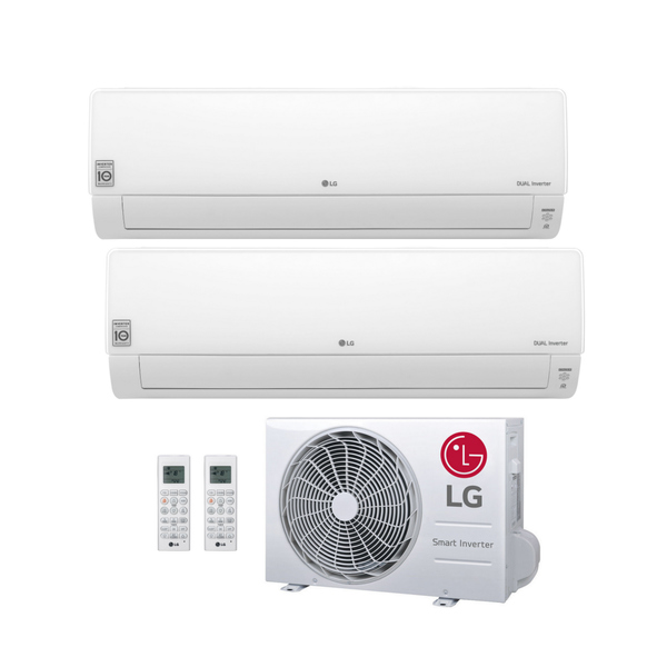 LG Deluxe MultiSplit Duo wall-mounted appliances 2x DC09RK + MU2R15 | 2x 2.5 kW - White