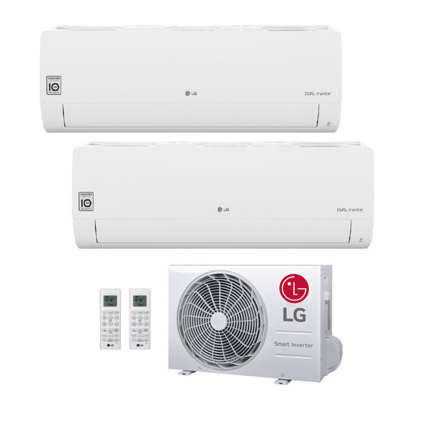 LG Standard 2 MultiSplit Duo Appareils muraux MS07ET + S09ET + MU2R15 | 2,1 kW + 2,5 kW - Blanc