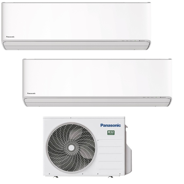 Panasonic Etherea MultiSplit Duo wall-mounted appliances CS-MZ16ZKE + CS-Z20ZKEW + CU-2Z35TBE | 1.6 kW + 2 kW - White