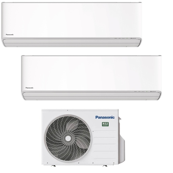 Panasonic Etherea MultiSplit Duo wall-mounted appliances CS-Z20ZKEW + CS-Z25ZKEW + CU-2Z41TBE| 2 kW + 2.5 kW - White