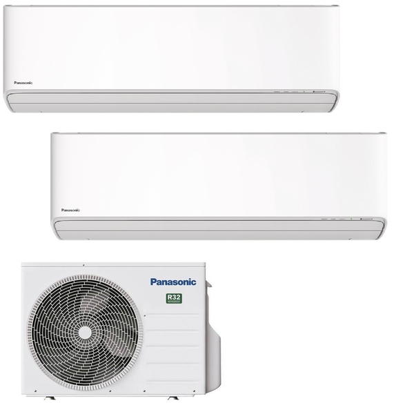 Panasonic Etherea MultiSplit Duo wall-mounted appliances CS-Z25ZKEW + CS-Z50ZKEW + CU-2Z50TBE| 2.5 kW + 5 kW - White