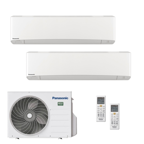 Panasonic TZ MultiSplit Duo wall-mounted appliances CS-MTZ16ZKE + CS-TZ20ZKEW + CU-2Z41TBE | 1.6 kW + 2 kW - White