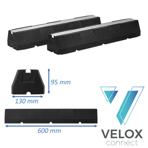 VELOX 2 x console au sol en caoutchouc PG600 - 600 x 95 x...