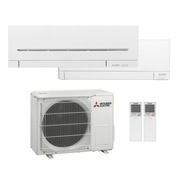 Mitsubishi Compact MSZ-AP15VG + MSZ-AP25VG R32 Unit murale MultiSplit Duo - 1,5 kW + 2,5 kW I 7000 BTU + 9000 BTU