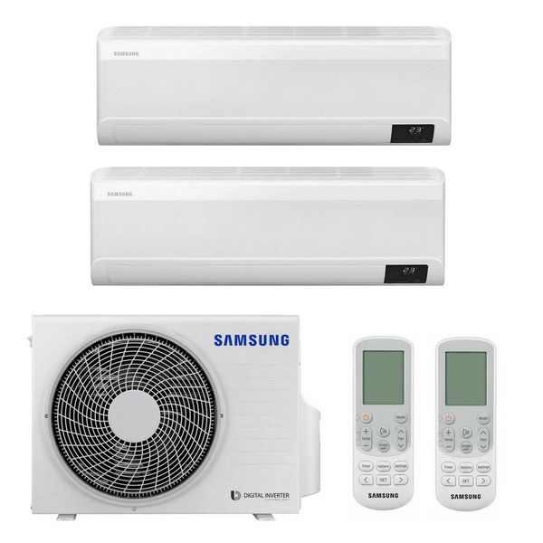 Samsung Wind-Free Comfort 2x AR09TXFCAWKNEU R32 MultiSplit Duo wall-mounted unit - 2x 2.5 kW I 2x 9000 BTU